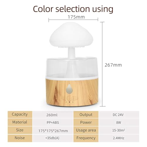 Difusor de Aceites Esenciales y Humidificador 260ml Madera miniatura 6