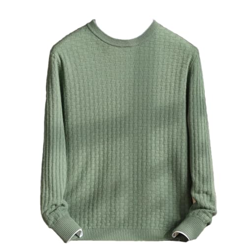 Mens 100% Merino Wool Sweater Round Neck Pullover Knitting Loose Thin Cashmere Sweater