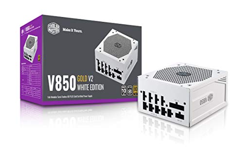 Alimentatore V850 Gold V2, Presa EU - 850W, 80 Plus Gold, Modulare, PSU ATX, Ventola FDB Silenziosa 135mm, modalità Semi-Fanless, Garanzia 10 Anni, Cavi PCI-e 16 AWG - White Edition - Alimentatore - Immagine 2
