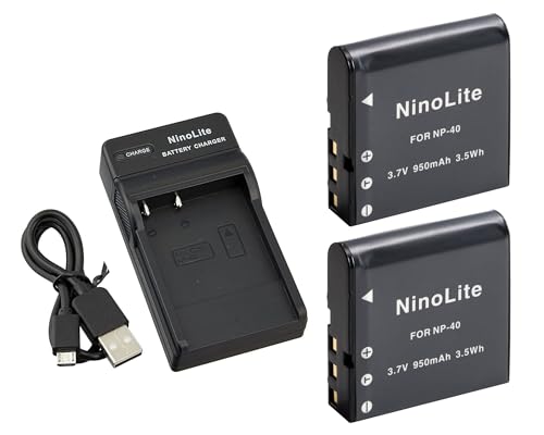 NinoLite 4_Zbg Casio NP-40 ݊ obe[ 2 +USB^ [d +COpvO dc73np40casiox2_t.k.gai