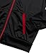 Pro Athlete Boys Tracksuit Set - 3 Piece Breathable Tricot Zip Up Sweatshirt Athletic Graphic Tees & Jogger Sweatpants, Size 10, Jet Black/Red