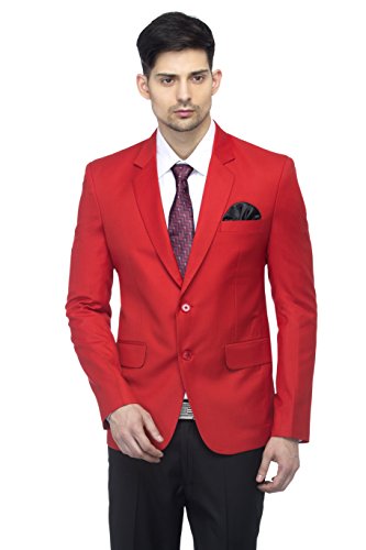 Image of FAVOROSKI Designer Men's Slim Fit Notched Lapel Single Breasted Solid Blazer