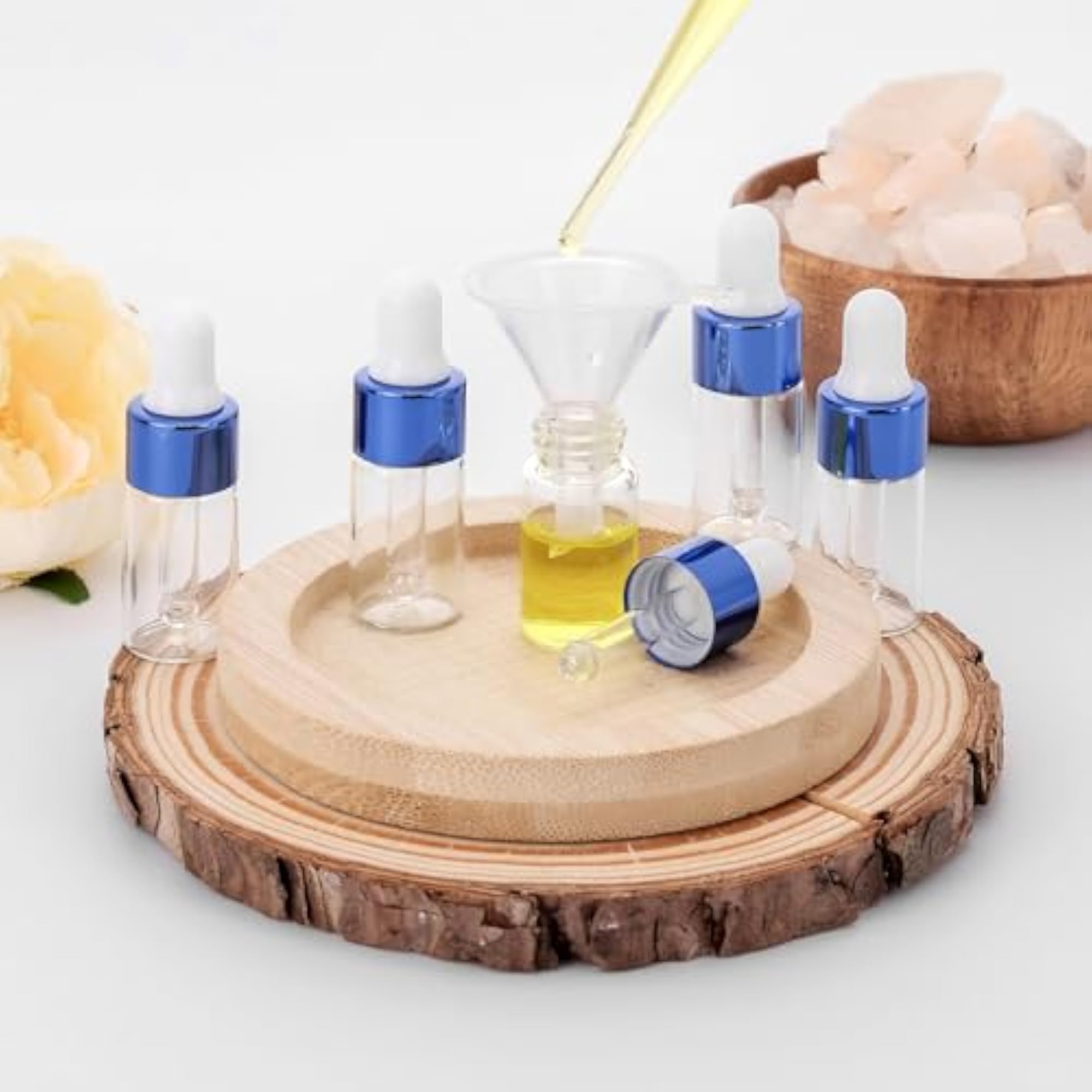 15 Pack Clear Glass Dropper Bottles 3ml