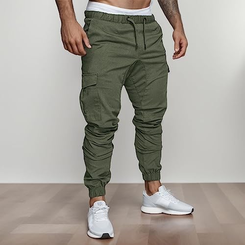 Cargo Joggers for Men Pants Professional Mens Sweatpants with Pockets Hiking Beach Light Weight Work Relaxed Fit3