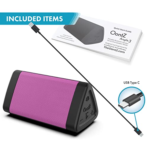 Oontz Upgraded Angle 3 Bluetooth Speaker | Portable Bluetooth Speakers | Powerful 10 Watt Output | 100 Foot Wireless Bluetooth Range | Extended Battery Life | Water Resistant (Ipx5) #TOP5