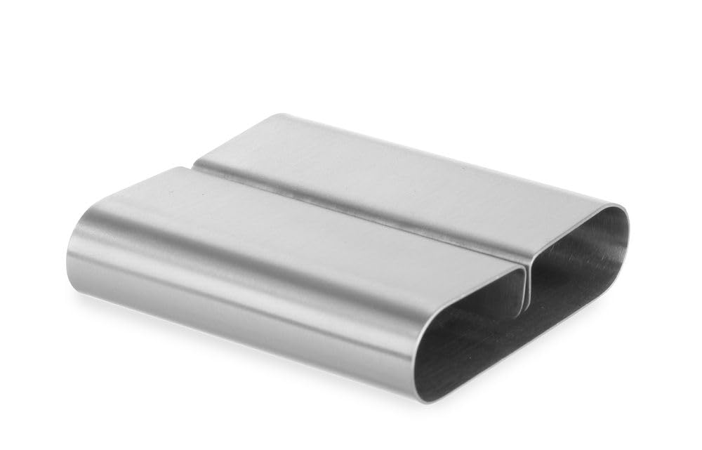 HENDI Kartenhalter – Edelstahl, 6 Stück, 80 × 77 × 18 mm