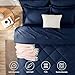 CozyLux Twin Comforter Set with Sheets Navy Blue - 5 Pieces Bed in a Bag Twin, All Season Bed Set for Girls and Boys, Bedding Set with Down Alternative Comforter, Sheets, Pillowcase & Sham