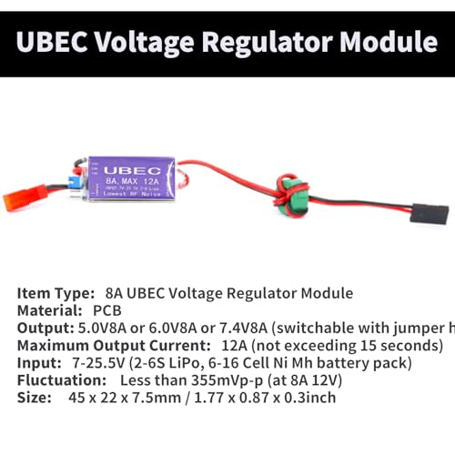 UBEC régulateur anti coupure pour sécuriser l'alimentation servo 7.4V