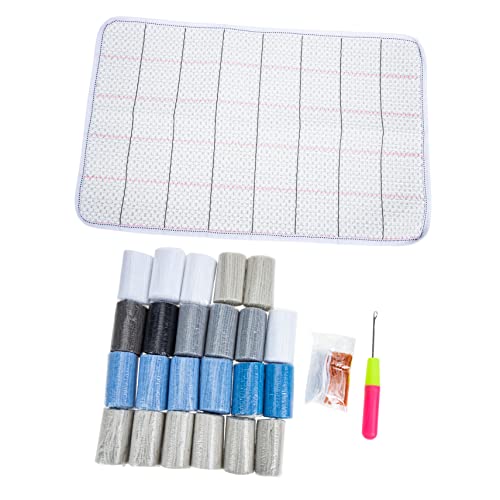 Kit de ganchillo para tejer alfombras en casa con hilo de sobra y guía de inicio 2