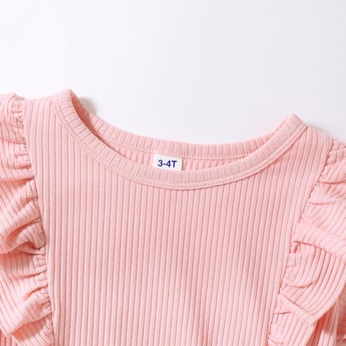 Magic Park 12M-7Y Toddler Tulle Dress Girl Long Sleeve Tutu Dress Kids Ribbed Dresses Holiday Birthday Outfits Girls3