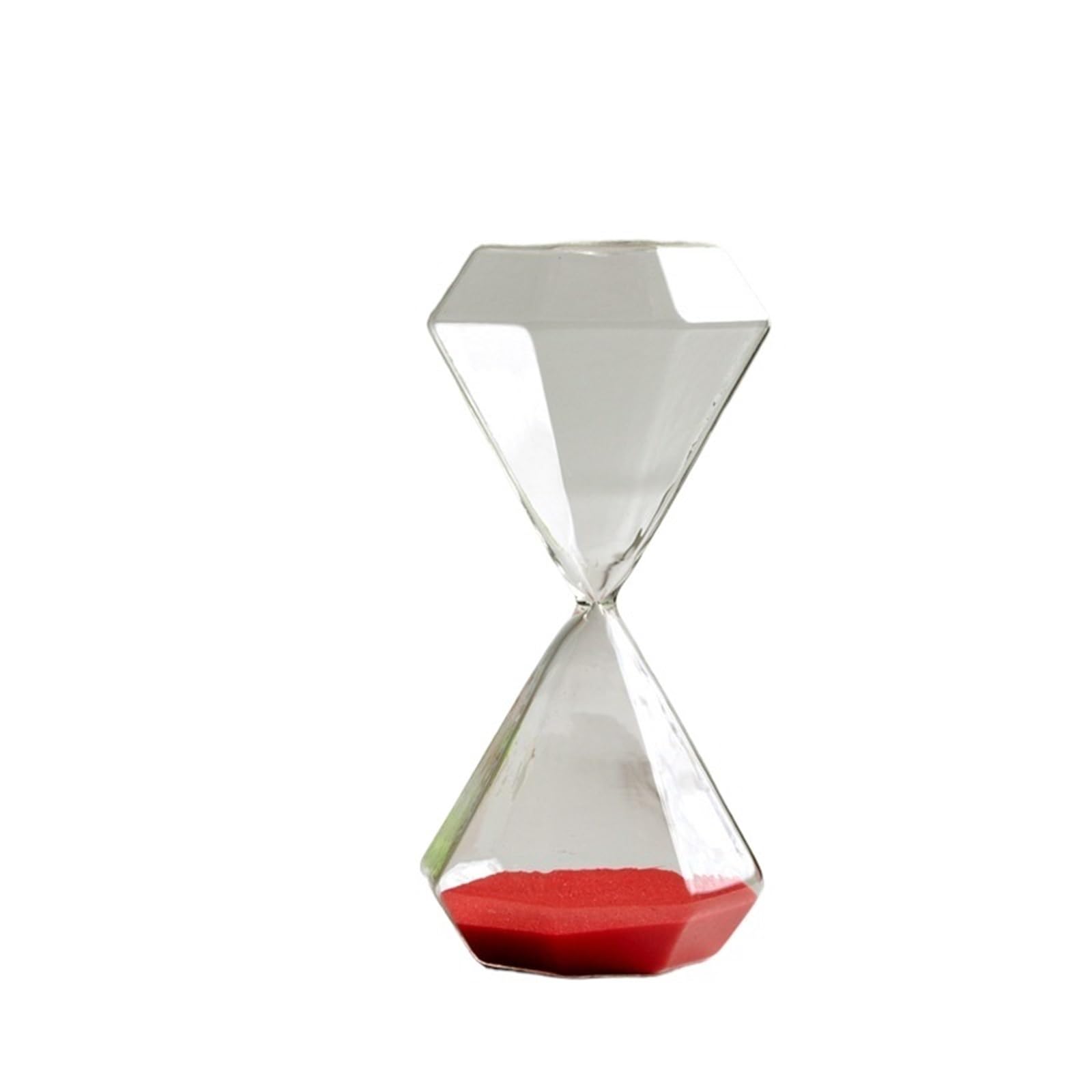 Reloj de Arena con Temporizador (2 Unidades) de Cristal Transparente, diseño Creativo de Diamante, Temporizador de Cuenta Regresiva para el hogar.