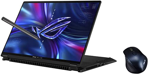 Image of ASUS ROG Flow X16 (2022), 16 inch (40.64 cm) QHD+ 16:10 165Hz /3ms Touch, AMD Ryzen 7 6800HS, 4GB RTX 3050 Ti, 2-in-1 Gaming Laptop, GV601RE-M6012WS MW203 Wireless Silent Mouse (Blue)