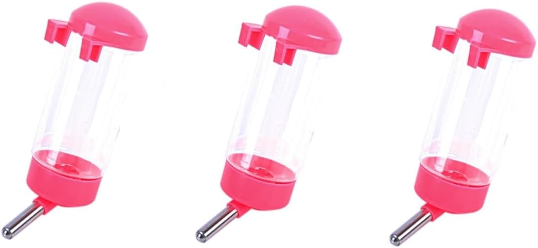 Beavorty 3pcs Hanging Pet Water Dispenser for Small Animals Leak Cat Dog Water Bottle Easy to Install Material