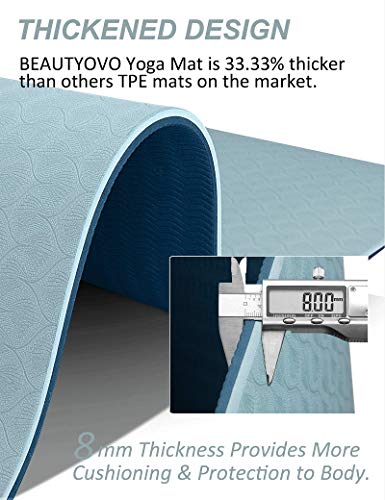 Extra Wide & Thick Yoga Mat - 72" X 32" X 1/3", Double-Sided Non Slip Yoga Mat With Strap, Professional Tpe Yoga Mats For Women Men Kids, Large Exercise Mat For Yoga, Pilates And Home Workout #TOP3
