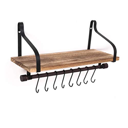 Nouvelle étagère murale flottante assemblée en bois porte-serviettes