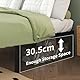Lutown-Teen Metallbett 180x200 cm mit Rundes Beine, Höhe 36cm Ehebett Bettrahmen mit Metall Lattenrost, Schwarz