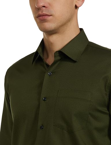 Image of Van Heusen Men Cotton Solid Slim Fit Formal Shirt