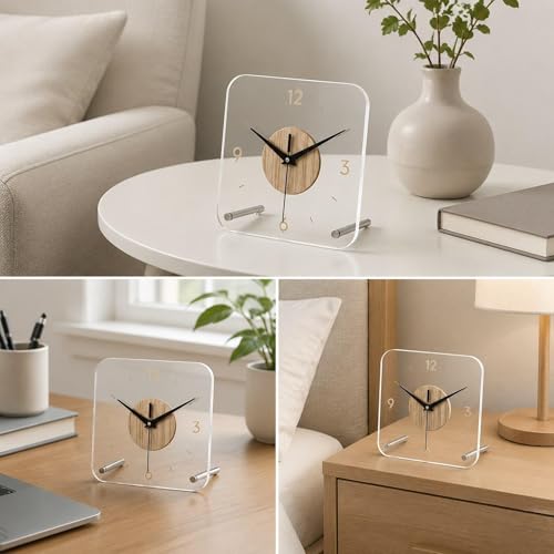 Reloj de oficina analógico para mesa de salón y dormitorio 5