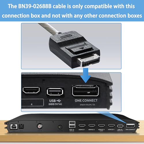 Cable de sustitución BN39-02688B One Connect 2,5 m compatible con TV QLED 4K 8K 2