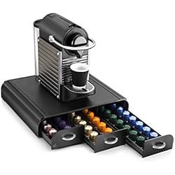 CEP 2230060011 Soporte de la máquina del Organizador cápsula del café con el cajón 3, Negro