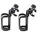 MDCEO Portavasos de Bicicleta, Universal Porta Botellas para Bebidas Rotación de 360 Grados Jaula de la Botella de Agua para Bicicletas, cochecitos de bebé, Silla de Ruedas，2 Piezas