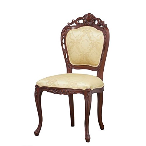 アンティーク調猫足ダイニングチェア 【肘なし】 木製 ブラウン 【完成品 Amazon｜アンティーク調猫足ダイニングチェア [肘なし] 木製