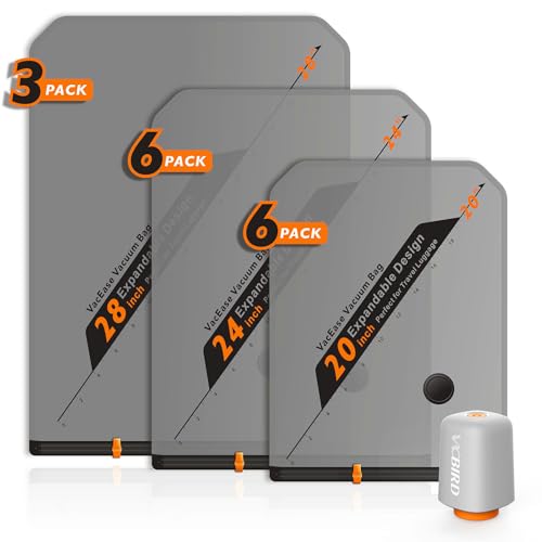 Rechargeable Wireless Pump Travel Storage Bags Set - 15 Pack Portable Space Saver Bags for Travel & Home - Vacuum Compression Packing Seal for Clothes, Blankets, Seasonal Storage
