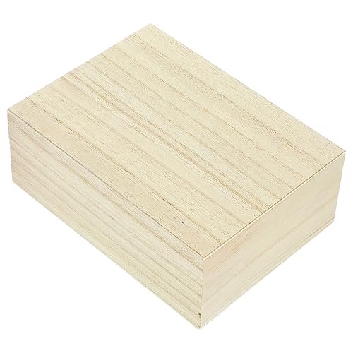 PRETYZOOM Recipe Card Container Wooden Recipe Holder Card Storage Case for Desktop Kitchen Menu Storage Holder Multi-functional Wooden Box