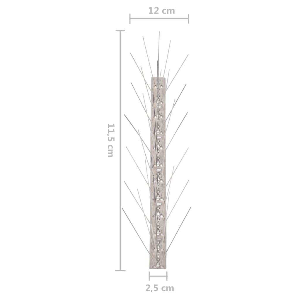INLIFE 40-TLG. Taubenabwehr Spikes-Set Edelstahl 20 m 5-reihig,3.7kg,149134