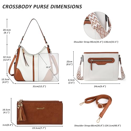 Image of TANTOMI Hobo Bags for Women Crossbody Bags Set Crossbody Purses and Handbags Tote Bags with Adjustable Shoulder Strap 2pcs
