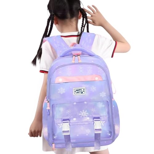 Mochila Menina Escolar Juvenil Espaçosa Bolsa Moderna Com Estojo Embutido Criança Unicórnio Viagem M