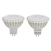 LEDwholesalers MR16 UL Listed 5-Watt (35W Equivalent) LED Spot Light with Interchangeable Wide Angle Flood Lens 12V AC/DC (2-Pack), Warm White, 1245WW