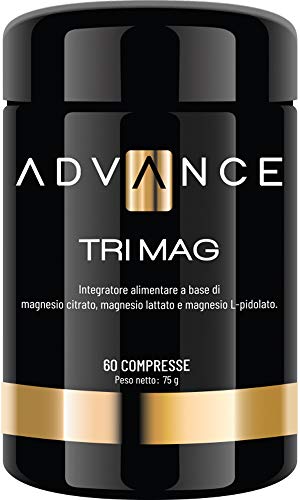 Tri Mag 60 Compresse - Magnesio Citrato, Magnesio Lattato E Magnesio L-Pidolato