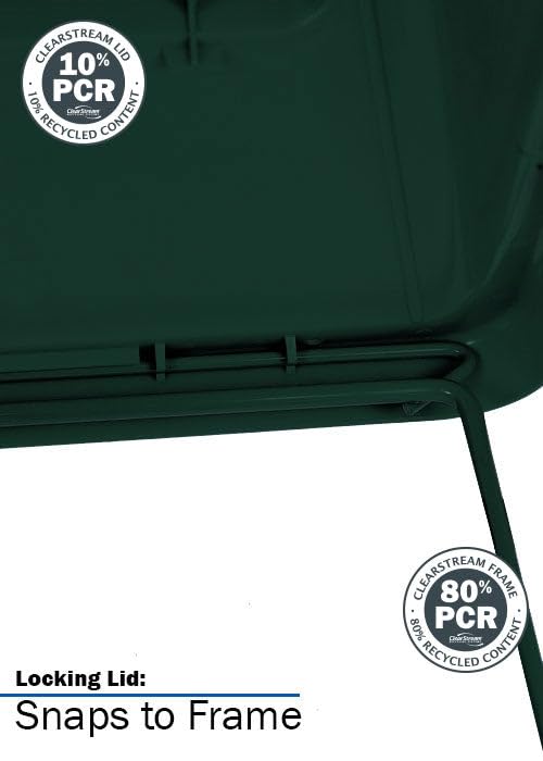 Zero Waste Event Trash and Recycling System | Portable Plastic Bottles Recycling | Great for Events, Festivals, Schools - Green