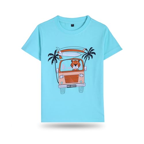 Image of T2F Boys Cotton Printed Regular Fit T-Shirt (Pack of 5)