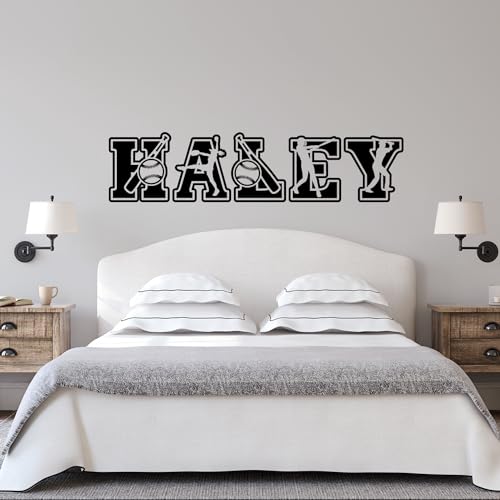 Vinilo decorativo personalizado para pared softball miniatura 3