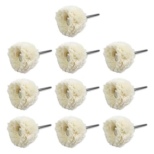 JIALUCONG 10pcs 1/8inch Cotton Polishing Buffing Wheel for Dremel Polishing Kit - Polishing Wheel or Silver Polish Wheel - Watch Polishing Kit - Jewelry Polishing Kit