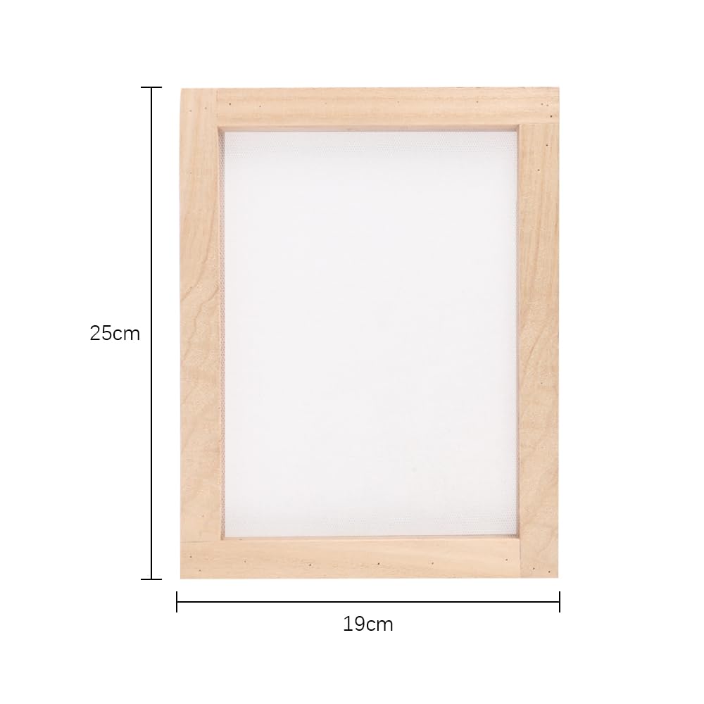 Método antiguo de fabricación de papel de madera, manualidades, molde de papel, pantalla para manualidades, suministros de manualidades, 19 x 25 cm