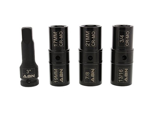 ABN Double Side Socket 4-Piece Impact Lug Nut Socket Set - 1/2 inch