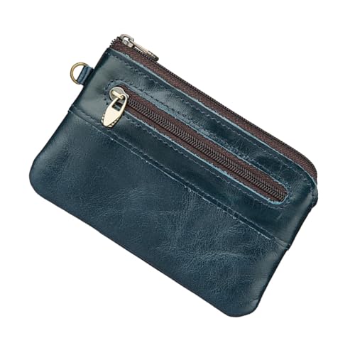 Retro Zipper Bag Men's Business Wallet Leather Wallet for Men Handbag Coin Purse