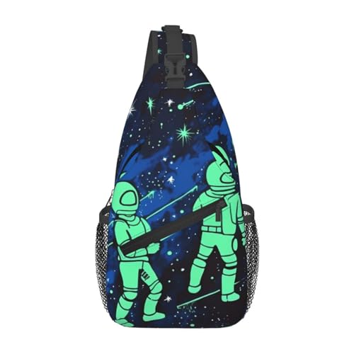 Mochila cruzada urbana negra para hombre y mujer miniatura 1