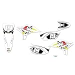 Kalair-GFX-Graphics-Kit-for-Apollo-RFZ-Z20-Z40-All-Years-Pecker-Series-White-16-Mil-Dirt-Pit-Bike-Motorcycle-Stickers-Dirtbike-Racing-Automotive-Decal-Motocross-Accessories-no-Plastics