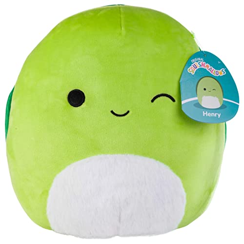 Squishmallows Original 10-Inch Henry The Turtle - Official Jazwares Plush - Collectible Soft & Squishy Turtle Stuffed Animal Toy - Add to Your Squad - Gift for Kids Girls & Boys
