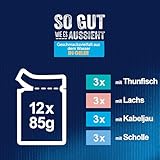 Felix So gut wie es aussieht Katzenfutter nass in Gelee, Fisch Sorten-Mix, 6er Pack (6 x 12 Beutel à 85g)