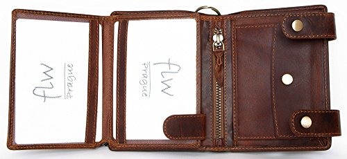 FLW Men's Genuine Leather Biker's Wallet with Metal Chain without Any Logos or Markings4