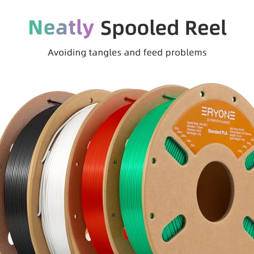 Image of ERYONE PLA Filament 3D Printer Filament Bundle Multicolor 1.75mm + /- 0.03mm, PLA Filament 250g Spool,8 Rolls, Thanksgiving Color Series