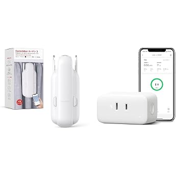 SwitchBot Curtain, 3rd Generation, Auto Open/Close, Compatible with Alexa, Google Home, IFTTT, Siri, Remote Control, Can be Charged by Solar Panel, Compatible with U-Type/Square Rails, Smart Plug