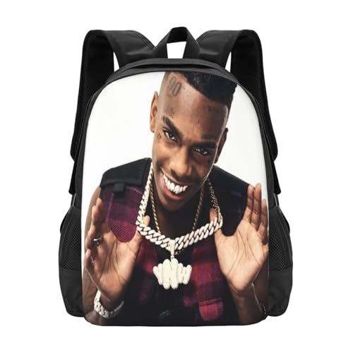 YNW Rapper Melly Backpack Fashion Laptop Bag Lightweight Work Daypack Hiking Backpacks Outdoor Shoulder Bags