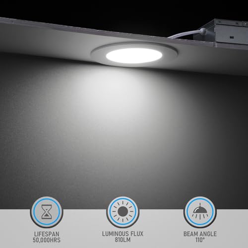 image for TORCHSTAR Basic Series 12-Pack 4 Inch Ultra-Thin LED Recessed Lighting