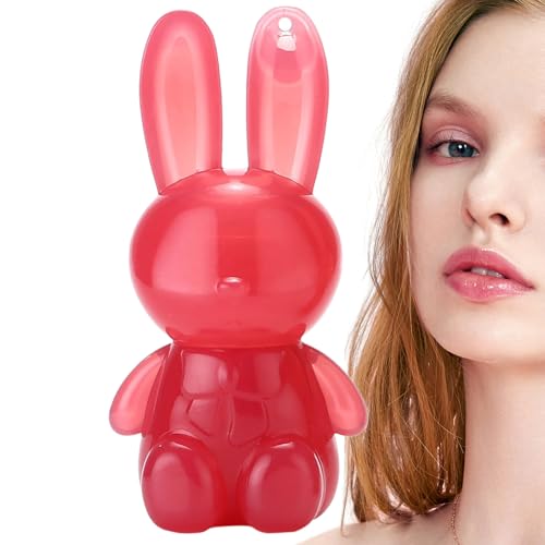 Brillo Labial Hidratante, Brillo Labial con Forma de Conejito 2.5ml, Suministros de Maquillaje 6 Colores No Pegajoso para Uso Diario y Ocasiones Especiales para Mujeres y Niñas